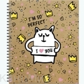 3103-96 Тетрадь 96 листов 170х203,  мет.гребень, "Funny doodles"