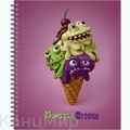 3104-96 Тетрадь 96 листов 170х203,  мет.гребень,  "MonsterSticky"